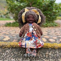 BlissfulPixie African Black Skin Doll Christmas Collector Birthday Gift 12-Jola