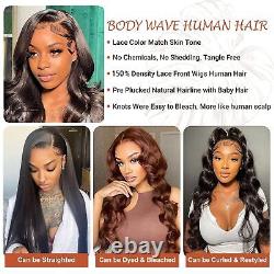 Body Wave Human Hair Wigs Christmas Gift HD Transparent Lace Wig with Baby Hair