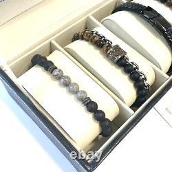 Bracelet For Men (6) Gift Holidays Christmas Beads Bracelet Leather Buda