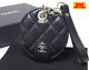 Chanel Black Charm And Name Tag Lambskin Black 2019 Limited Vip Christmas Gift