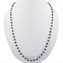 Christmas Gift! Black Diamond Silver Necklace 6 mm 36 Inches AAA Certified
