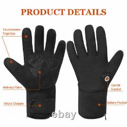 Christmas Xmas Gift Winter Heated Gloves Thin Battery Electric Warm Liners Glove