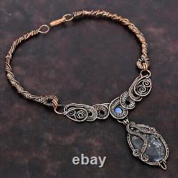 Chrysanthemum Copper Gift For Briedsmaid Wire Wrapped Chain Necklace 18.0