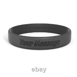 Classic Custom Debossed Silicone Wristbands Personalized Rubber Bracelets