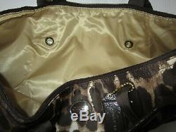Coach OCELOT LEOPARD Getaway Nylon Large PACKABLE Travel Weekender Bag 77405 set