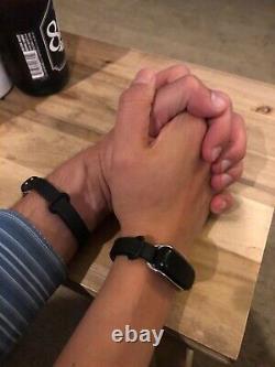 Couples Bond Touch Black Bracelets His Hers Gift Set Pair Grow Closer Together