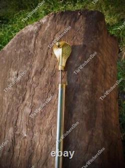 Couples Cobra Walking Stick Cane with Secret Compartment Cosplay LARP Gift Xmas