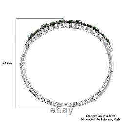 Ct 7.3 925 Silver Black Spinel Bangle Cuff Bracelet for Women Size 7.25