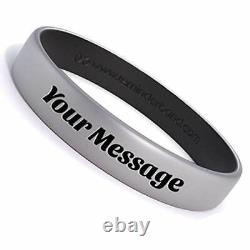 Custom Engraved Silicone Wristbands Personalized Luxe Rubber Bracelets
