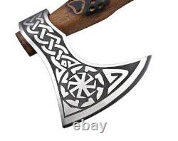 Custom Handmade Corbon Steel Celtic Viking Axe (perfect Christmas Gift For Him)