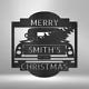Custom Name Christmas Truck Monogram Metal Wall Decor Sign Christmas Gift Ideas