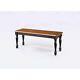 Dining Bench Farmhouse Modern Country Solid Wood Black Oak Color Christmas Gift
