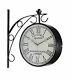 Double Sided Black Wall Clock 8 Inch Antique Station Nautical Christmas Gift