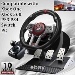 Driving Race Game Steering Wheel Pedal for Nintendo Switch Xbox One Xmas Gift US