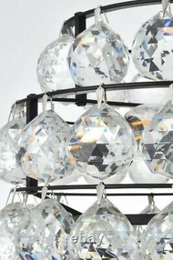 Elegant Modern Crystal Chandelier Ceiling Light Pendant Fixture Lighting Black