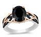 Enchanted Disney Villains Maleficent Onyx 1/6ct Black Cz Stone Ring Gift For Her