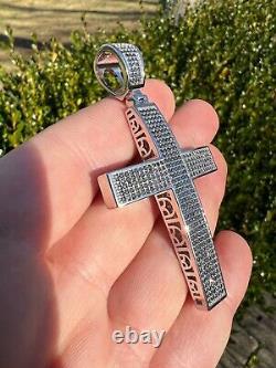 Father Day Gift Classy Cross Pendant Simulated Diamond Pendant 925 Silver