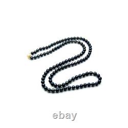 Genuine 7mm Akoya Saltwater Black Pearl Necklace Pacific Pearls Christmas Gifts