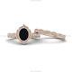 Gift For Her 14k Rose Gold Natural Onyx Diamond Wedding Set Band Wedding Ring