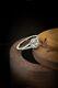 Gift For Her 14k White Gold Natural Diamond Salt & Pepper Statement Wedding Ring