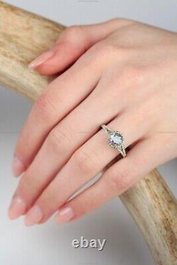 Gift For Her 14k White Gold Natural Diamond Salt & Pepper Statement Wedding Ring