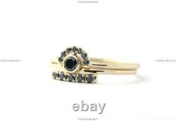 Gift For Her 14k Yellow Gold Natural Diamond Wedding Band Birthday Ring