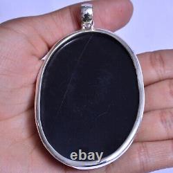 Gift For Her 925 Sterling Silver Black Onyx Gemstone Jewelry Pendant 17261