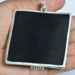 Gift For Her Sterling Silver Natural Black Onyx Gemstone Jewelry Pendant 17263