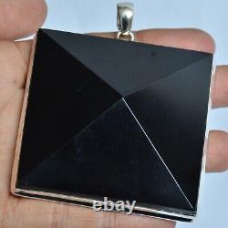 Gift For Her Sterling Silver Natural Black Onyx Gemstone Jewelry Pendant 17263