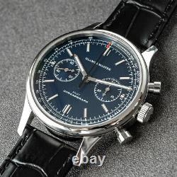 Glamor Master 40mm SWAN NECK Chronograph Mechanical Watch SEAGULL 1963 BLUE