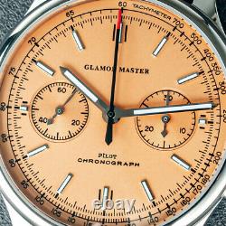 Glamor Master 40mm SWAN NECK Chronograph Mechanical Watch SEAGULL 1963 Orange