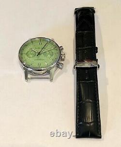 Glamor Master Pistachio Green Leather Mechanical Watch Seagull Mvmt. No Reserve