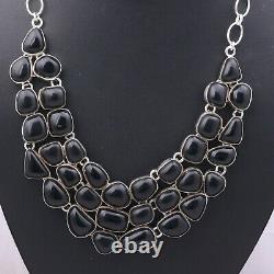 Good Friday Gift Onyx Gemstone Black Necklace 925 Sterling Silver Jewelry 17324