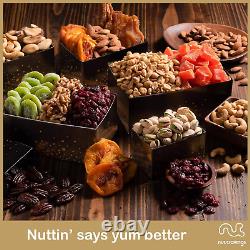 Gourmet Collection Holiday Christmas Dried Fruit & Mixed Nuts Gift Basket Blac