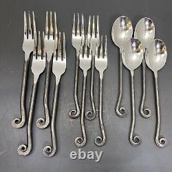 Gourmet Settings GS Treble Clef 18/10 Stainless Flatware Forks &Spoons 12 Pcs