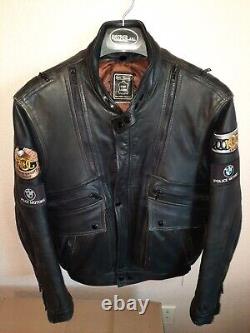 Great Christmas Gift, Men's Motorcycle Jacket, Black leather, size 42