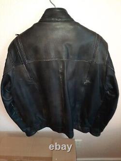 Great Christmas Gift, Men's Motorcycle Jacket, Black leather, size 42