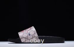 Gucci SNAKE Slides Black Size 9 Mens Authentic Pre-owned, Christmas gift