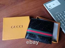Gucci wallets Men GG Black leather purse with box Christmas gifts fast shipping