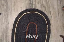 Hand Braided Oval Jute Black Color Rug Area Rug Custom Size Rug Christmas Gift