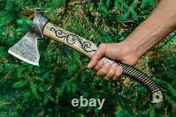 Hand forged Viking Axe Medieval battle Viking tomahawk Best Xmas gift 73