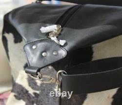 Holiday winter Christmas gift sale cow leather travel duffle outdoor bag