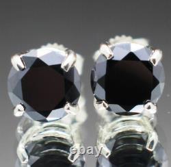 Huge 10 Ct Black Diamond Stud Earrings Quality AAA Certified! Birthday Gift