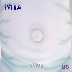 IVITA 20'' Avatar Fairy Baby Girl Black Hair Reborn Silicone Doll Kid Xmas Gift