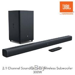 JBL Bar 2.1 Deep Bass 2.1 Channel Soundbar with Wireless Subwoofer 300W