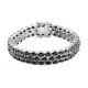 Jewelry Gifts For 925 Sterling Silver Black Sapphire Bracelet Size 6.5 Ct 30.5