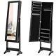 Jewelry Mirrored Cabinet Armoire Organizer Storage Box With Stand Christmas Gift