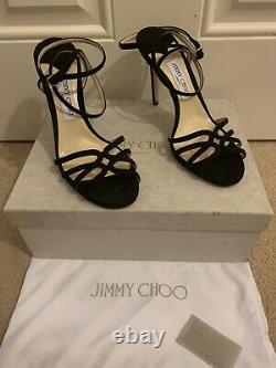 Jimmy Choo Mimi 100 Sandals, Black 41(8)Worldwide Quick Dispatch Gift Idea