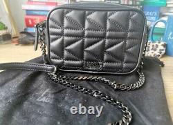 Karl lagerfeld Genuine Leather Black Cross body quilted Bag-Christmas gift
