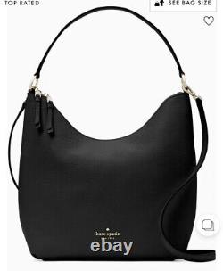 Kate spade NWT zippy shoulder bag black leather purse Christmas gift